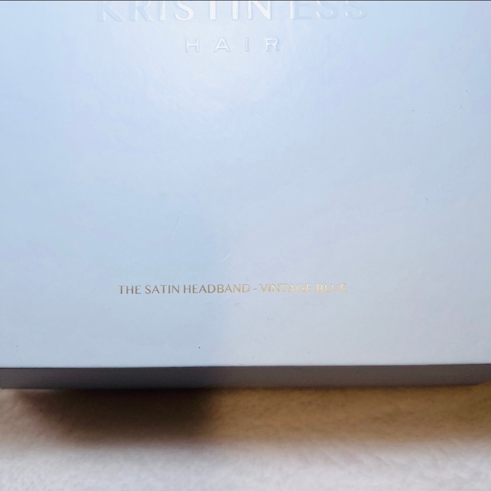 Kristin Ess Satin Headband- Vintage Blue BNIB - Picture 4 of 8